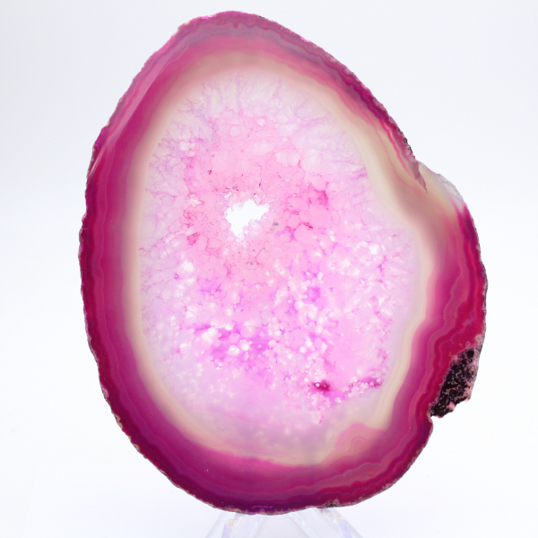 Ágata brasileña pulida de color rosa