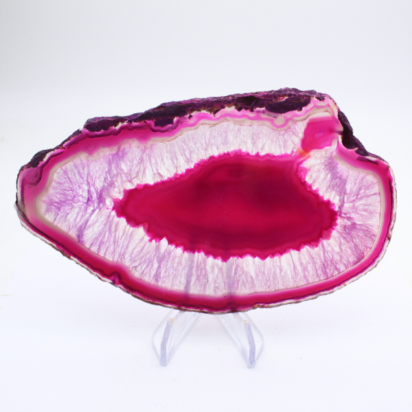 Fina lámina de ágata teñida de rosa