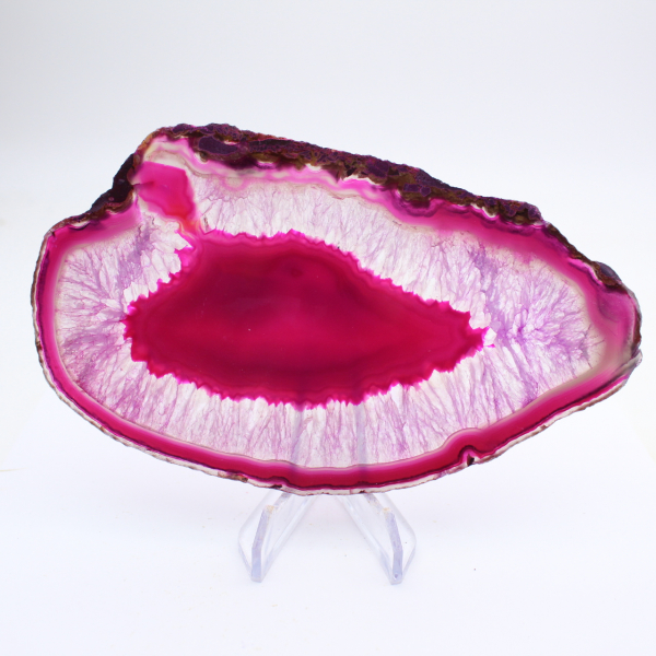 Fina lámina de ágata teñida de rosa