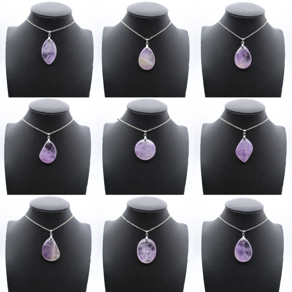 Colgante de amatista - Joyería mineral pura