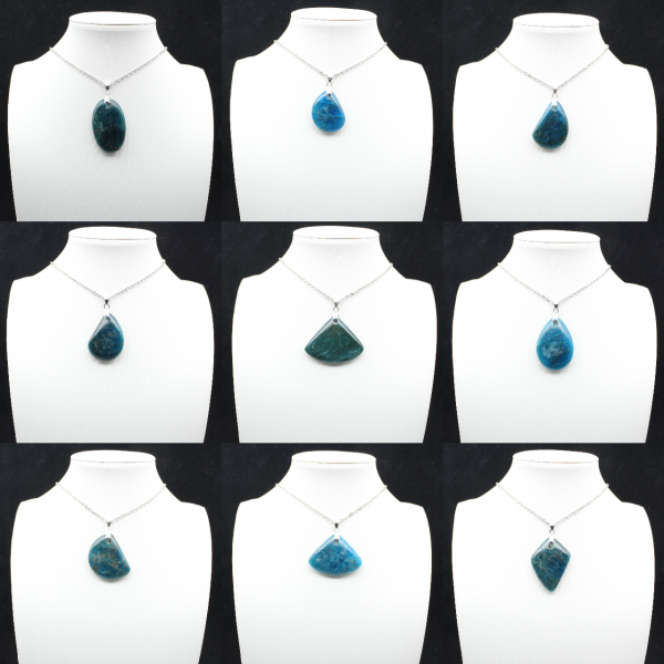 Colgante de apatita azul de Madagascar - Piedra natural