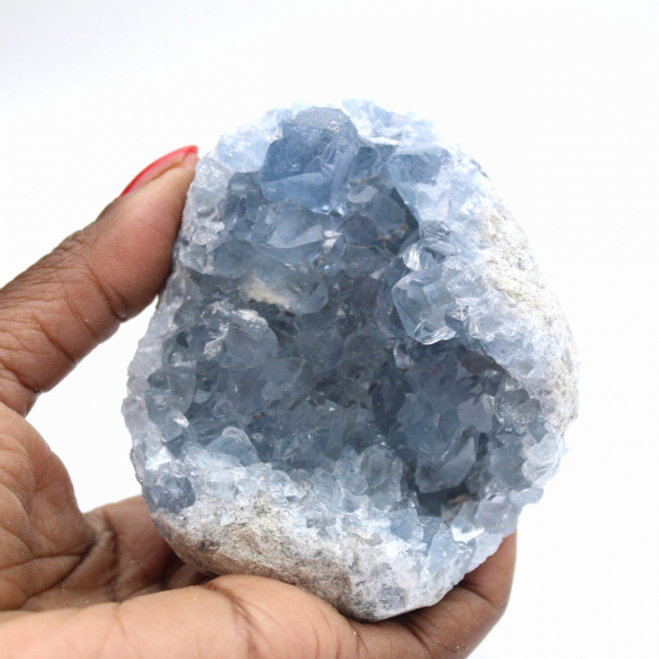 Muestra de celestina cruda - Cristalización de Madagascar