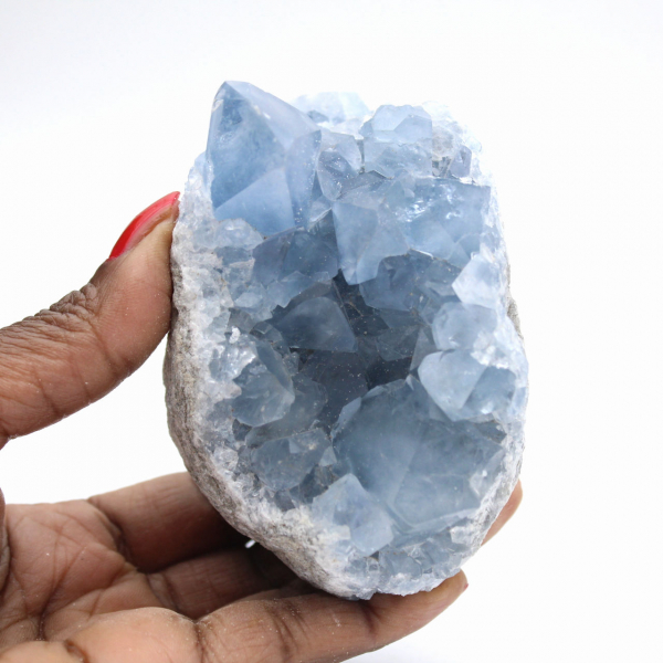 Geoda de celestina masiva de Madagascar