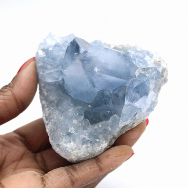 Celestina de Madagascar: Drusas y cristales en bruto