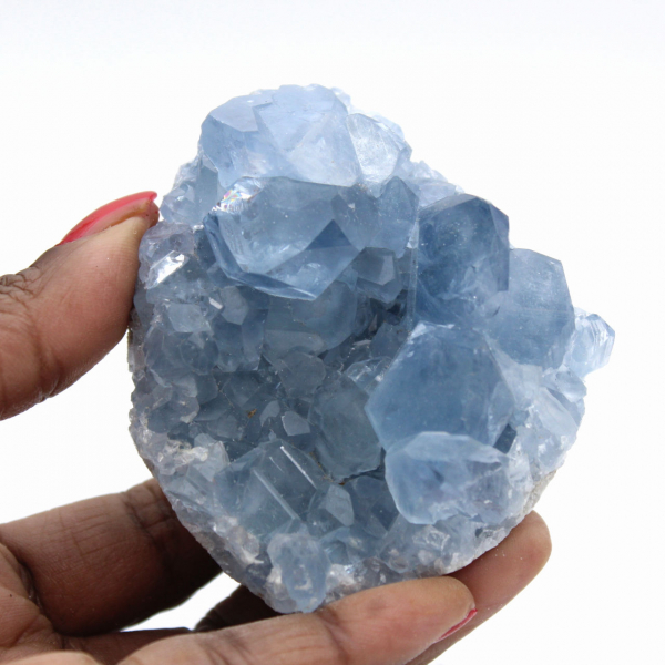 Pequeño bloque de celestina cristalizada de Madagascar