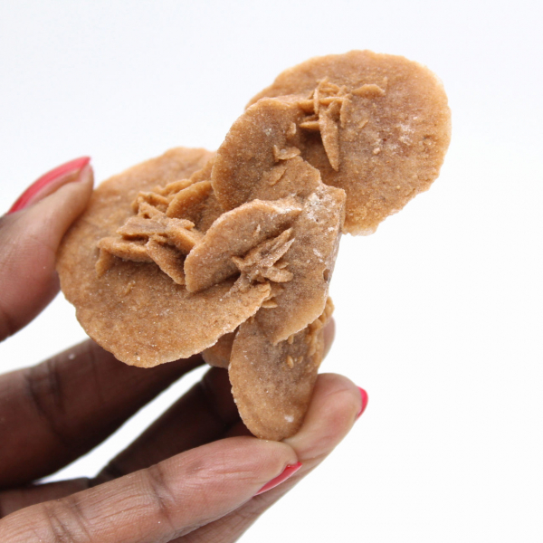 Pequeña rosa del desierto marroquí: el resplandor del yeso natural