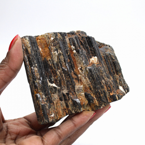 Turmalina negra de Madagascar - Cristal compacto en bruto
