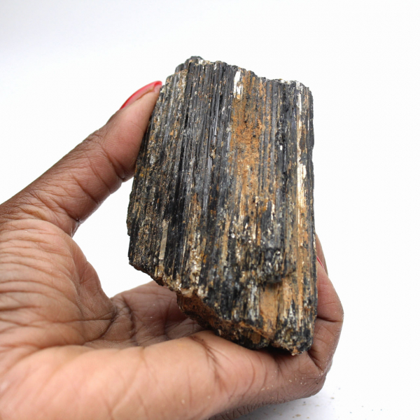 Turmalina negra en bruto de Madagascar - Tabletop Rock