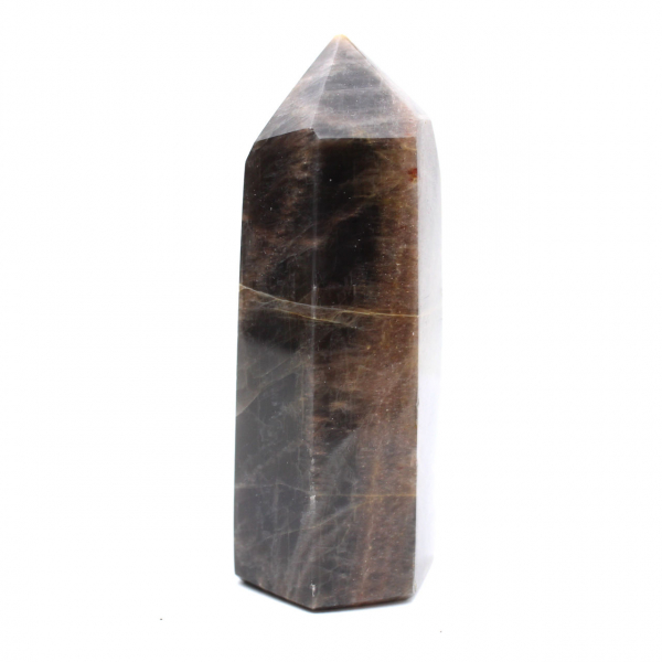 Prisma de microclina geométrica - Piedra lunar negra rara