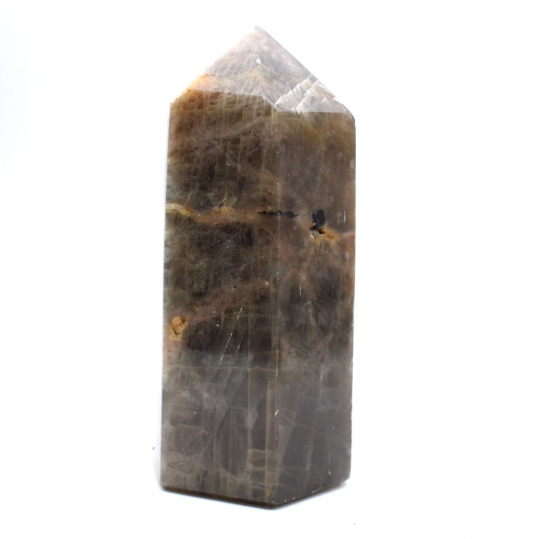Prisma de microclina de Madagascar - Gabinete de piedra lunar negra