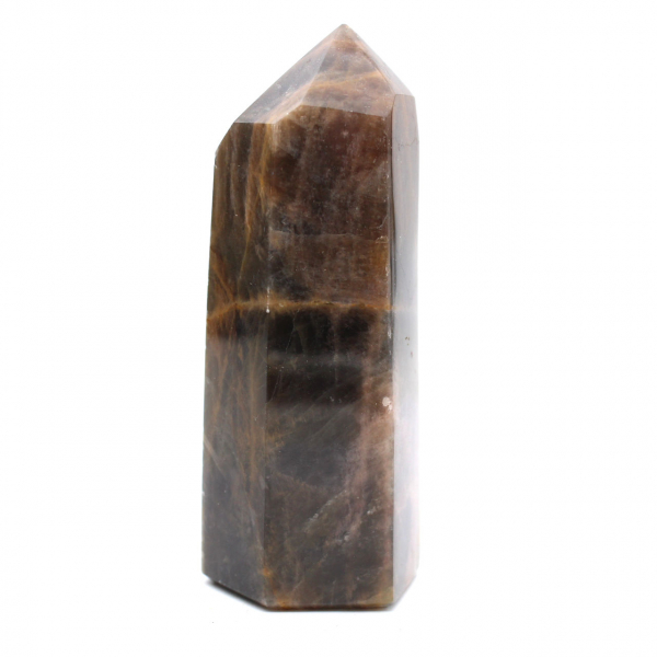 Prisma de microclina facetado - Piedra lunar negra de colección