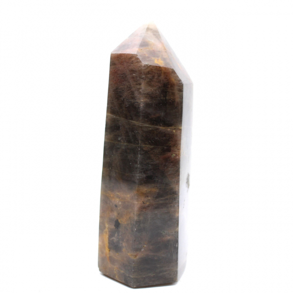 Prisma de microclina de Madagascar - Elegante piedra lunar negra