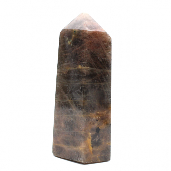 Prisma de microclina de Madagascar - Elegante piedra lunar negra