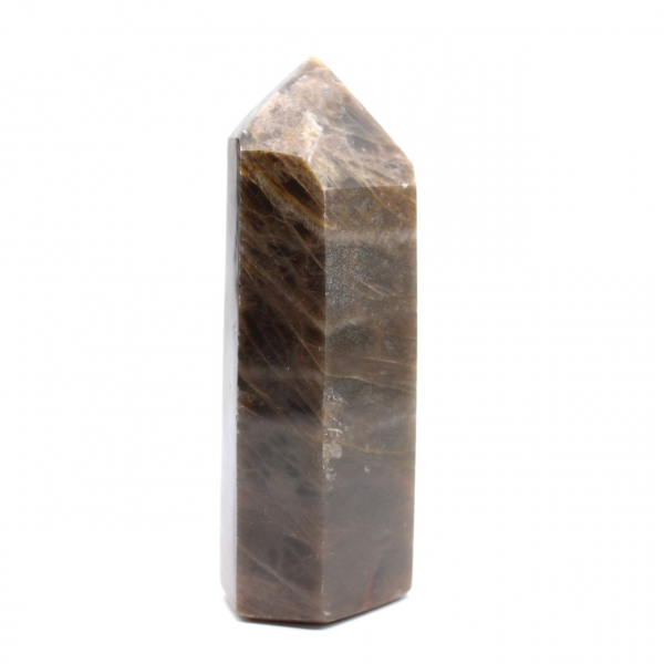 Prisma de microclina alargado - Piedra lunar negra coleccionable