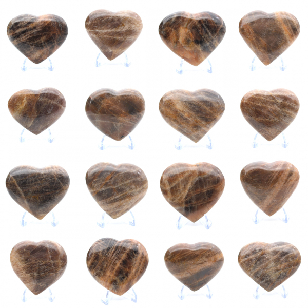 Corazón de piedra lunar negra