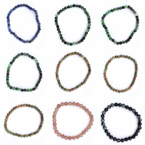 Pulsera de cuarzo rosa