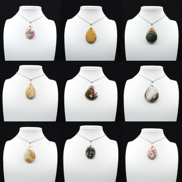 Colgante de gota de jaspe imperial