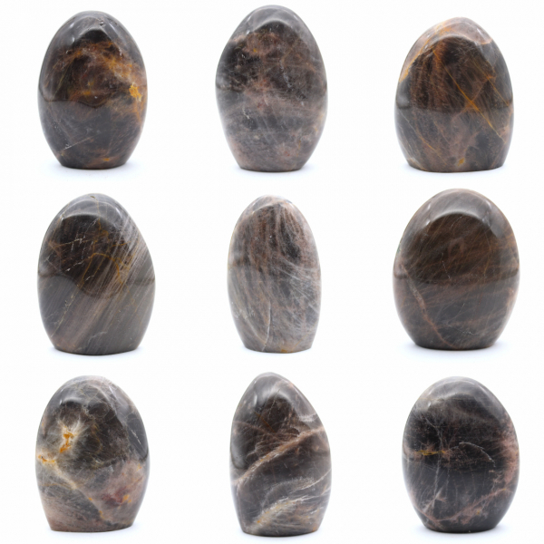 Piedra lunar negra natural
