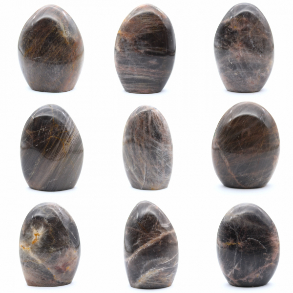 Piedra lunar negra natural