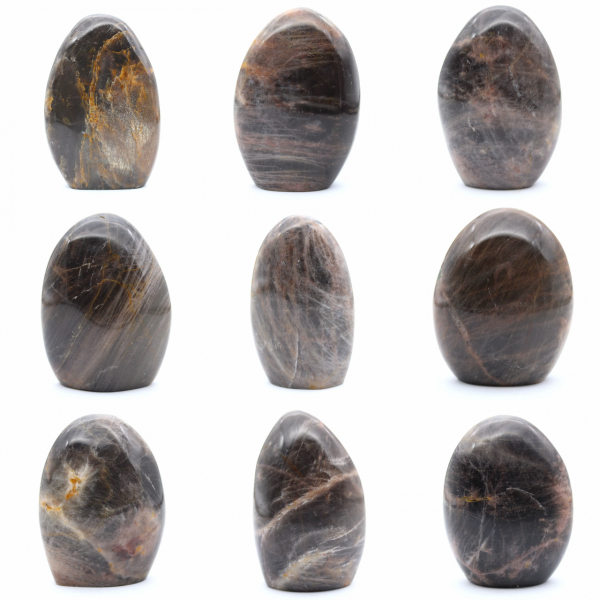 Piedra lunar negra natural