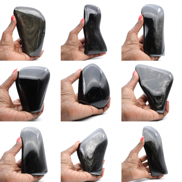 Obsidiana dorada de forma libre