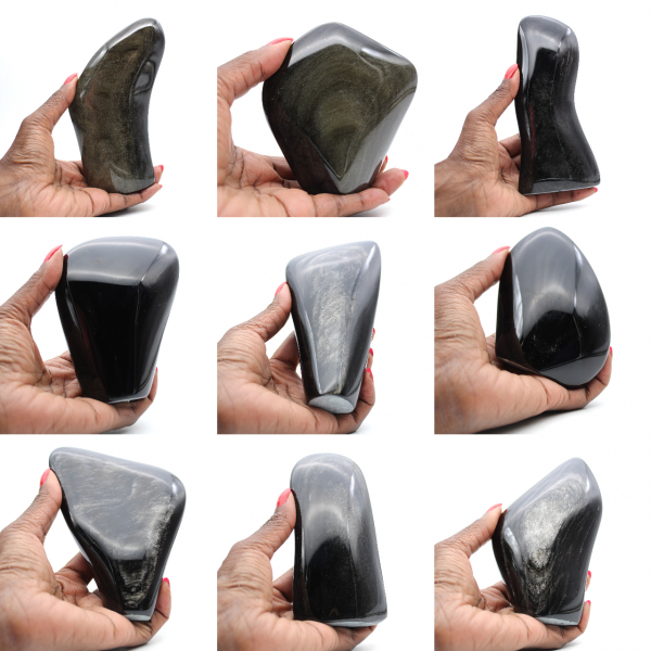 Obsidiana dorada de forma libre