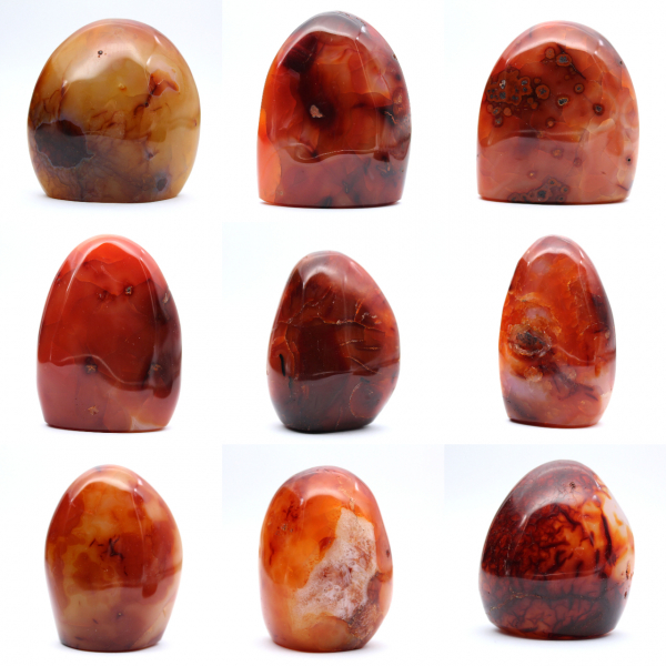 Cornalina pulida (pequeña pieza) - Mineral decorativo (Madagascar)