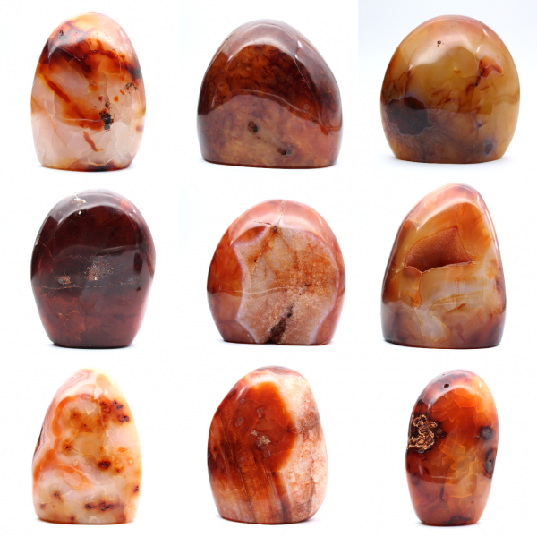 Cornalina pulida (pequeña pieza) - Mineral decorativo (Madagascar)