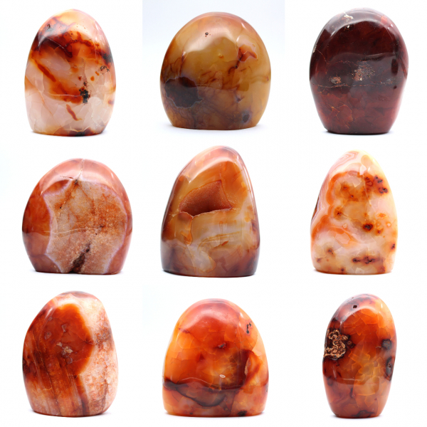 Cornalina pulida (pequeña pieza) - Mineral decorativo (Madagascar)