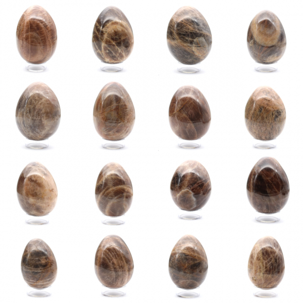 Piedra Lunar Negra - Huevo de Microclina 455 g