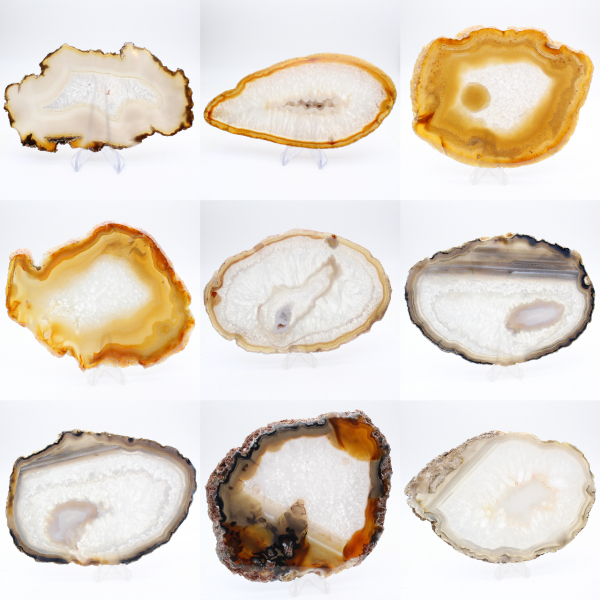 Rebanada de ágata brasileña natural