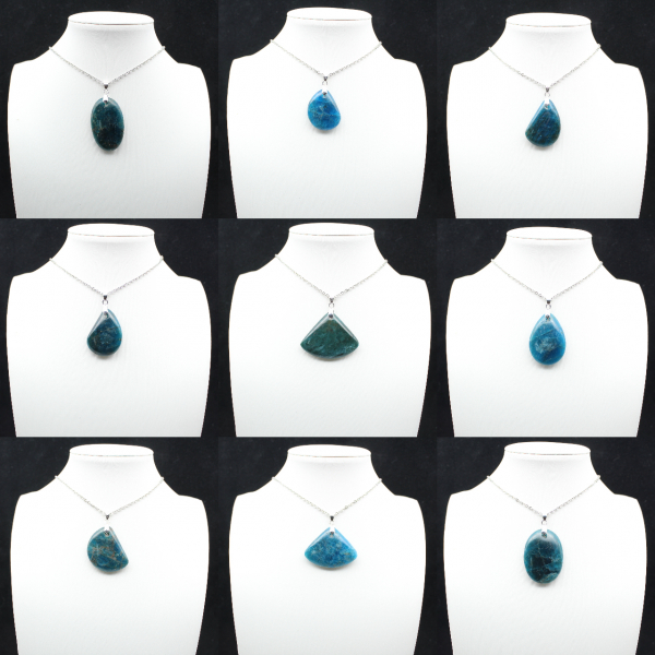 Colgante de apatita azul de Madagascar - Piedra natural