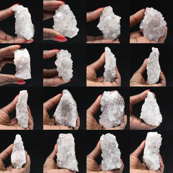 Cuarzo bruto de Marruecos, cristales con inclusiones de goethita.