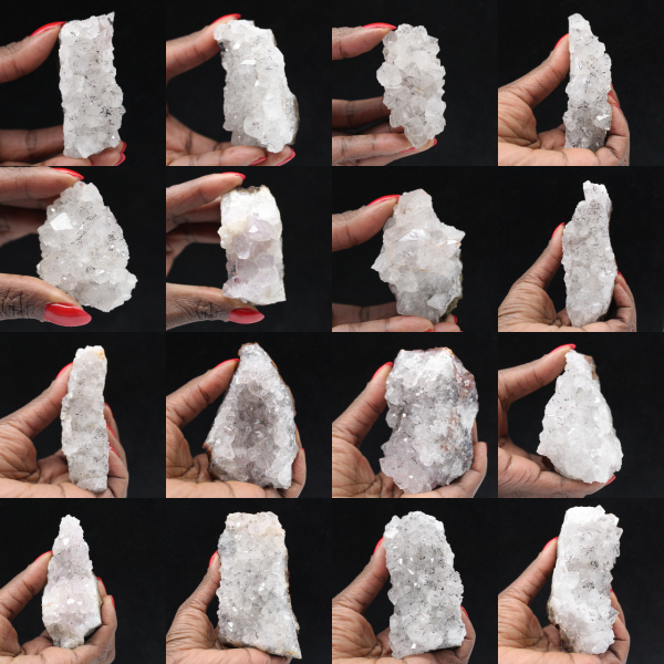 Cuarzo bruto de Marruecos, cristales con inclusiones de goethita.