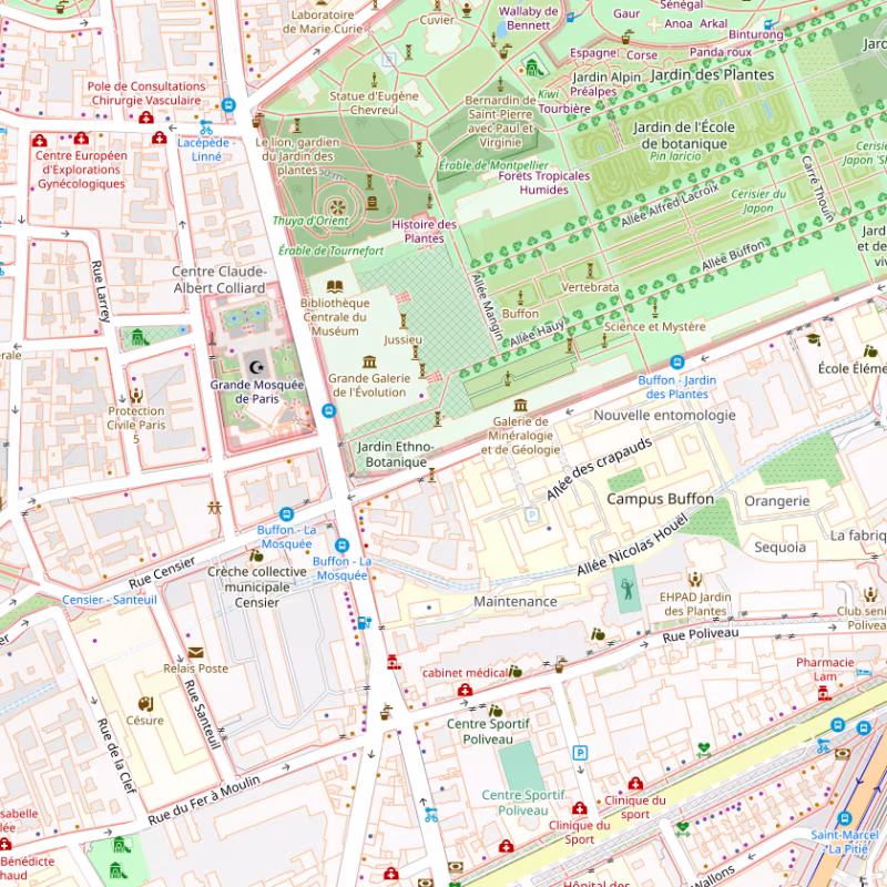 Galería de Geología y Mineralogía del Jardín de las Plantas de París paris museeum openstreetmap