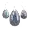 Colgante y pendientes en labradorita y plata 925. - 0