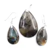 Colgante y pendientes en labradorita y plata 925. - 0
