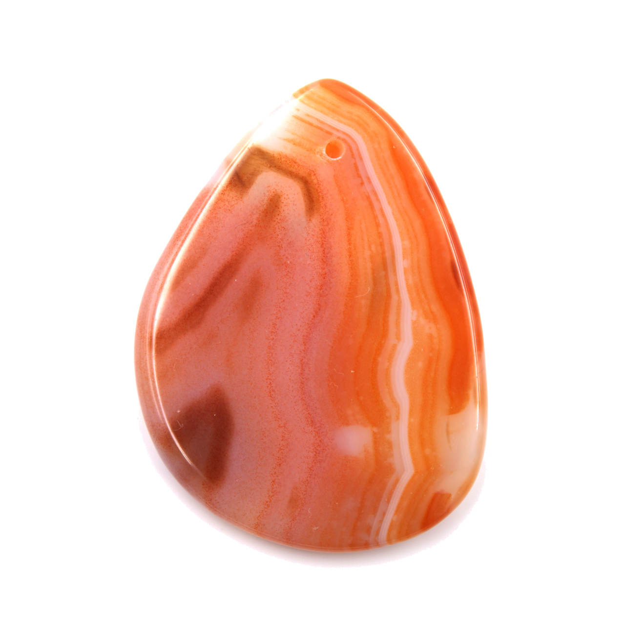 Colgante de ágata naranja en forma de gota