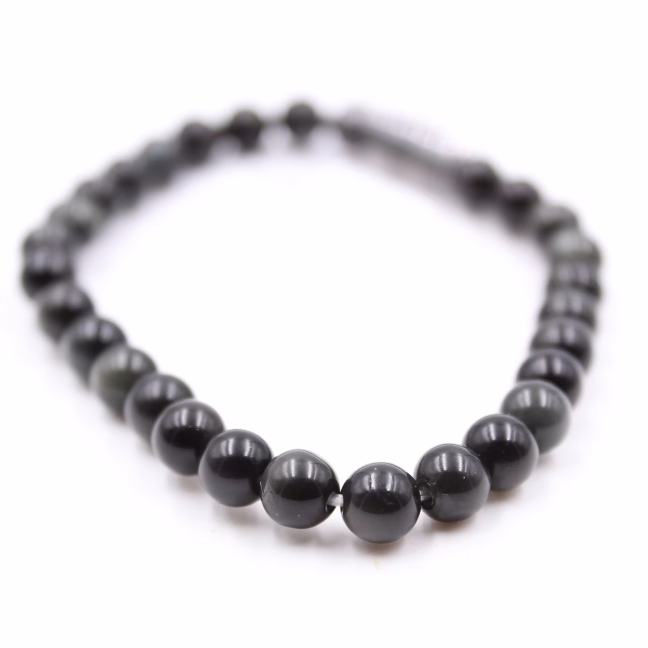 Pulsera de obsidiana 6 mm.