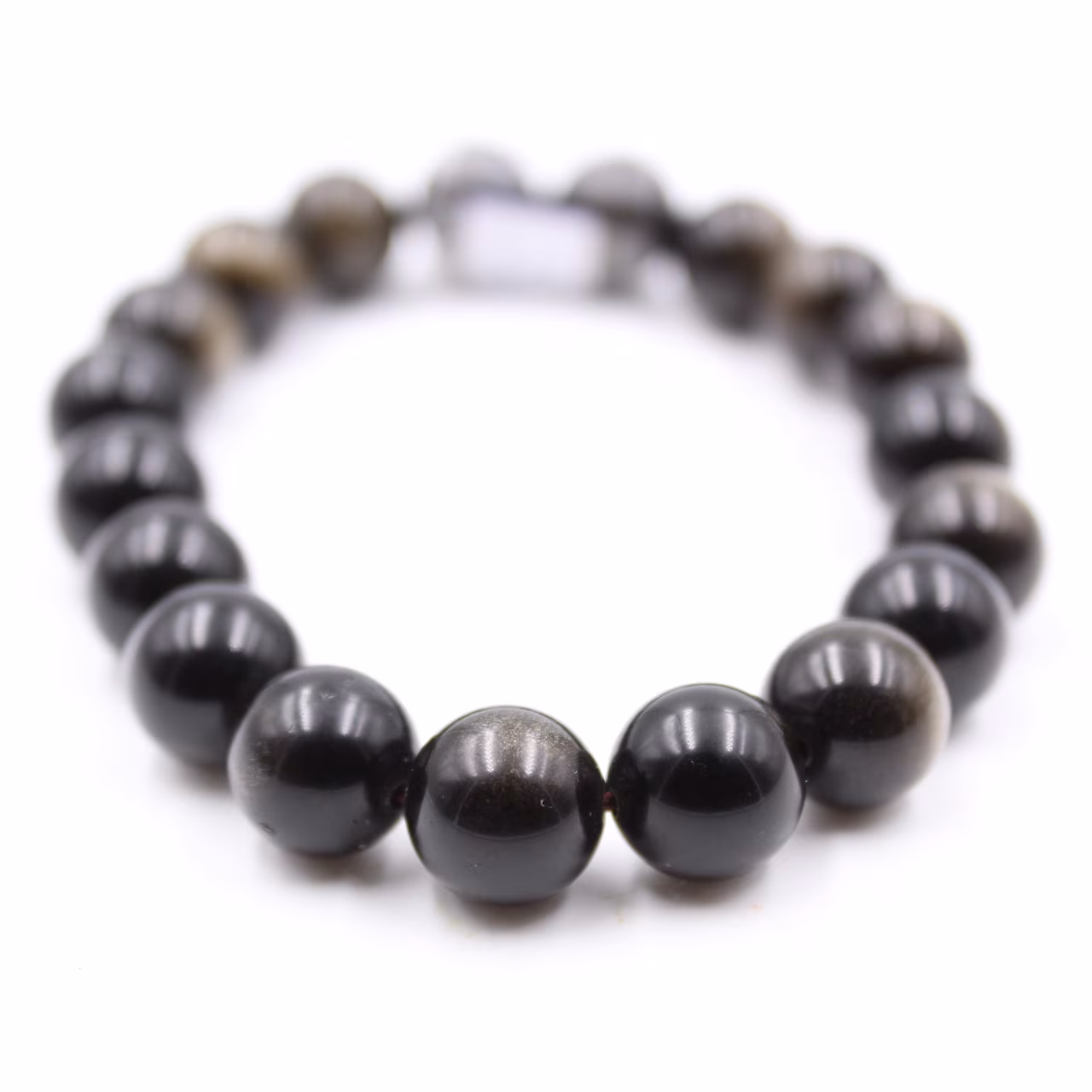 Pulsera de obsidiana 10 mm.