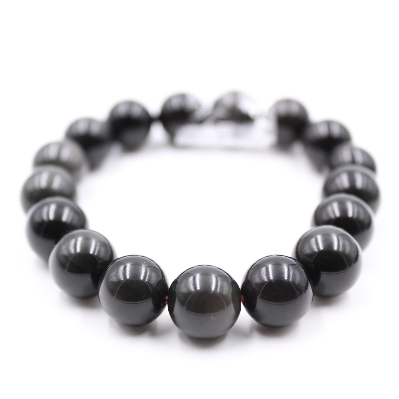 Pulsera de obsidiana 12 mm.