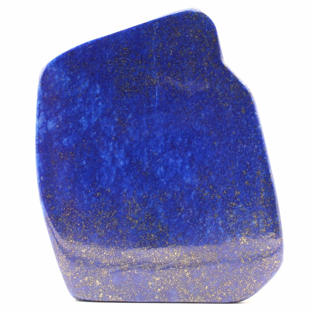 Bloque de piedra de lapislázuli con forma ornamental abstracta