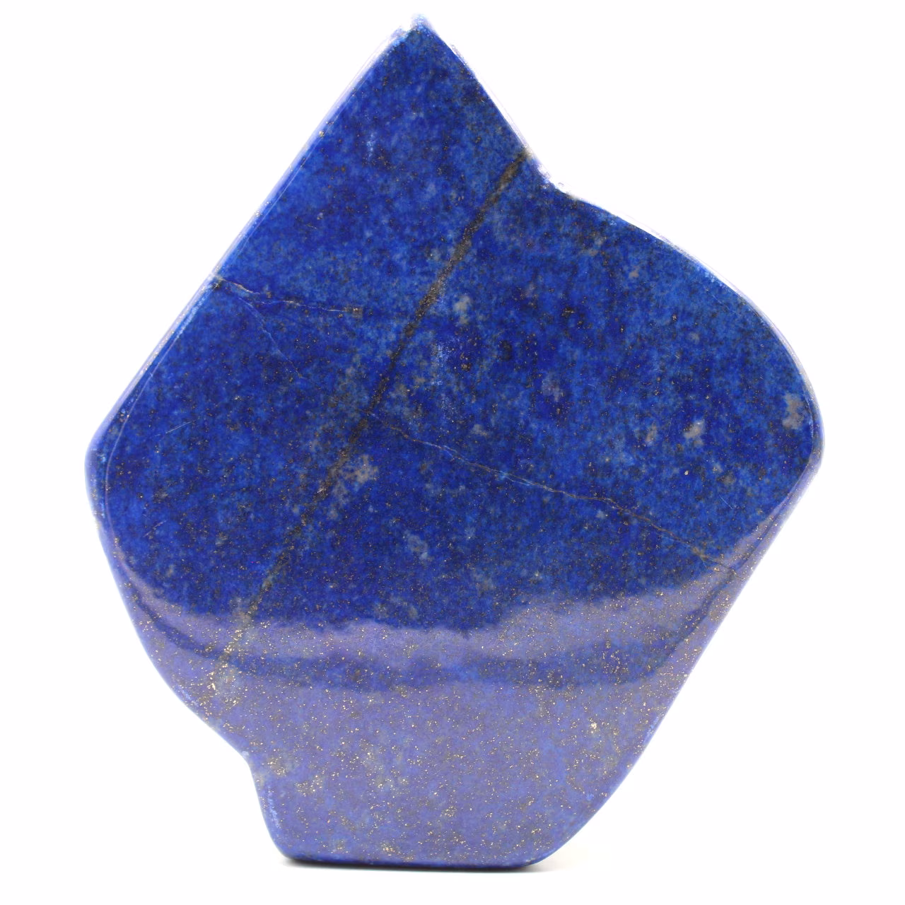 Bloque de piedra de lapislázuli con forma ornamental abstracta