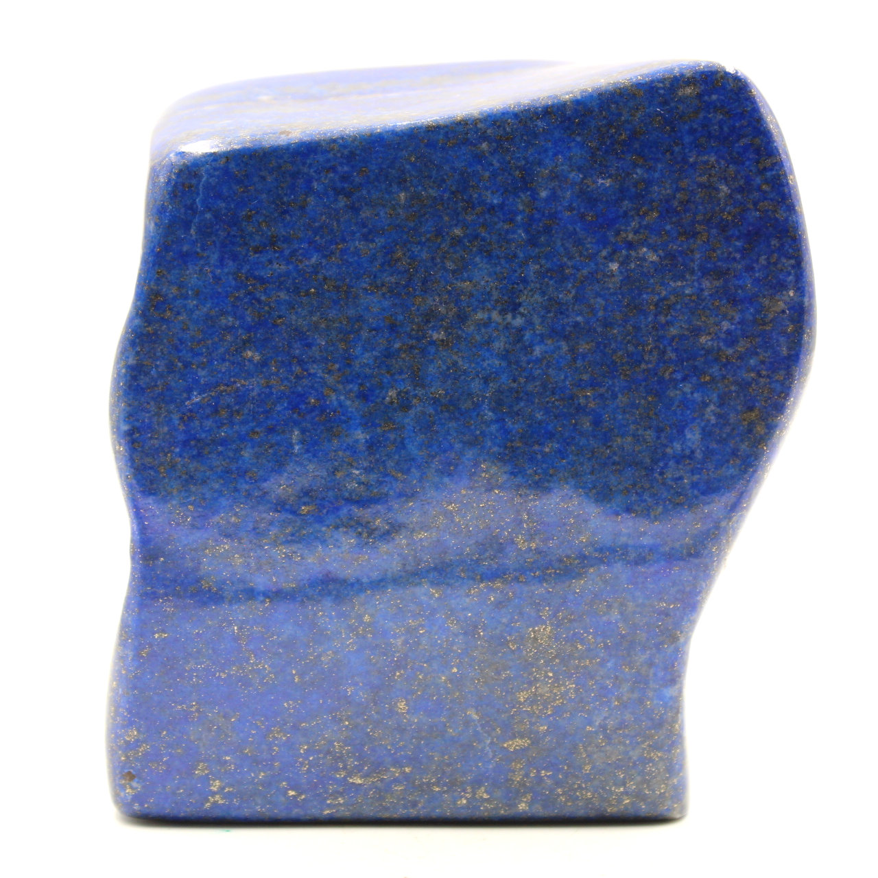 Bloque de piedra de lapislázuli con forma ornamental abstracta