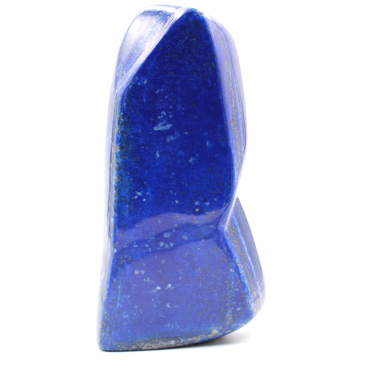 Bloque de piedra de lapislázuli con forma ornamental abstracta