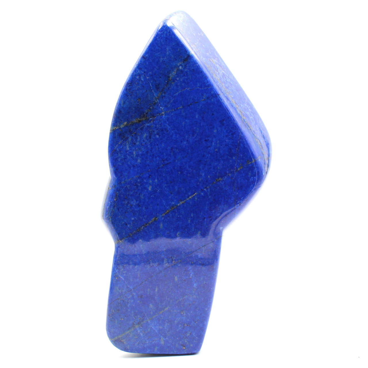 Bloque de piedra de lapislázuli con forma ornamental abstracta