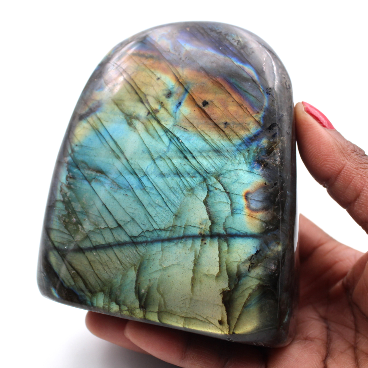 Adorno de forma libre de piedra labradorita