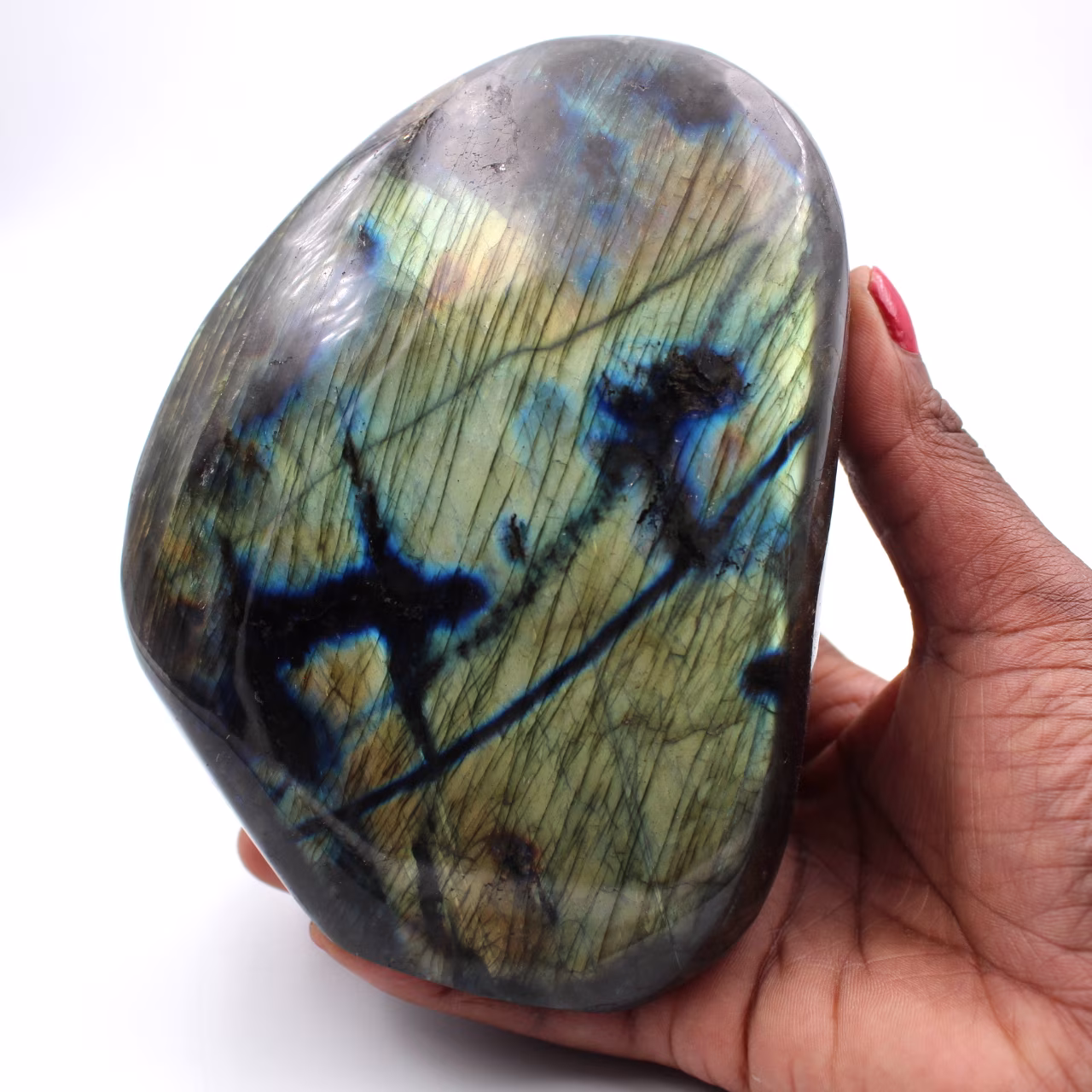 Adorno de forma libre de piedra labradorita