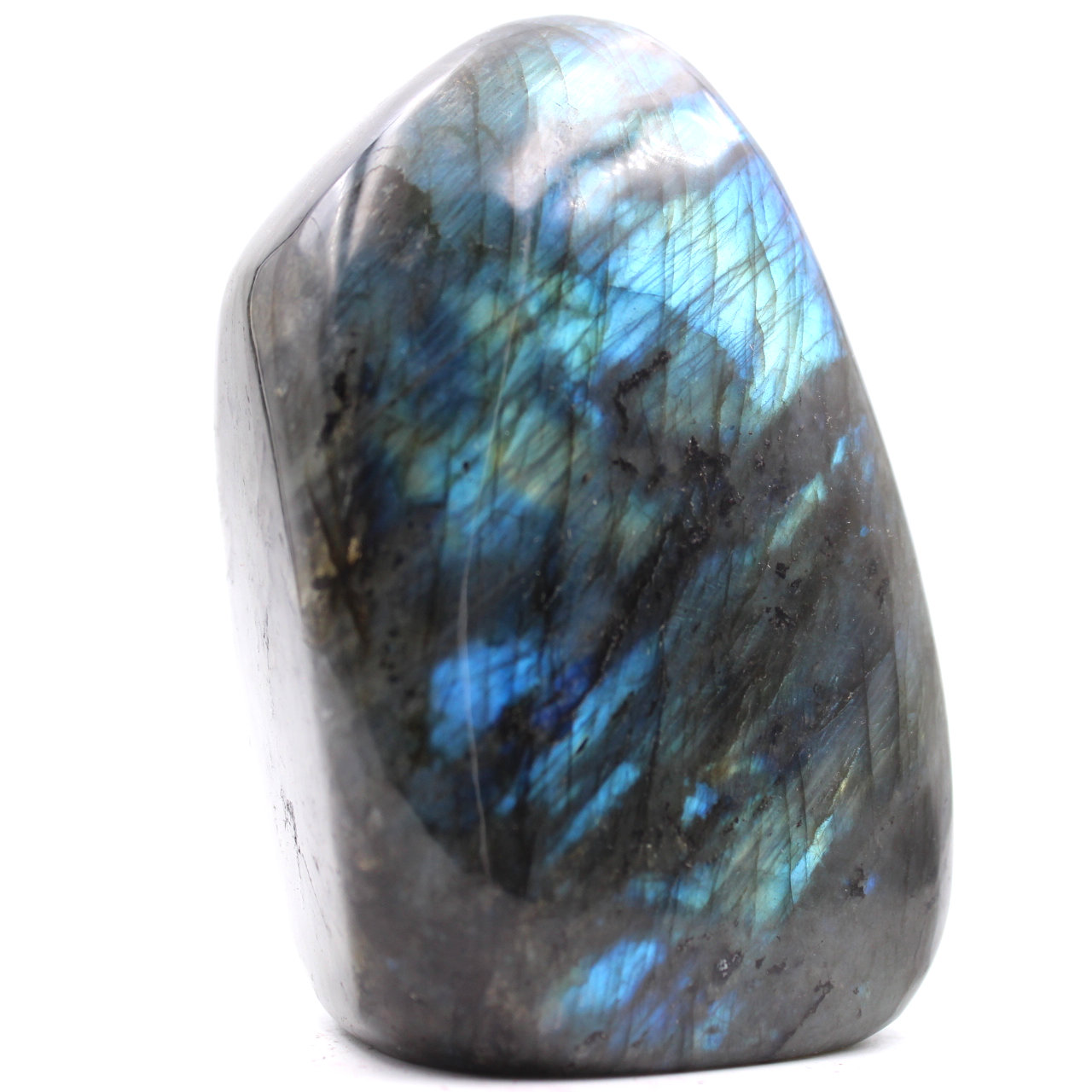 Bloque de piedra labradorita para decoración y colección.