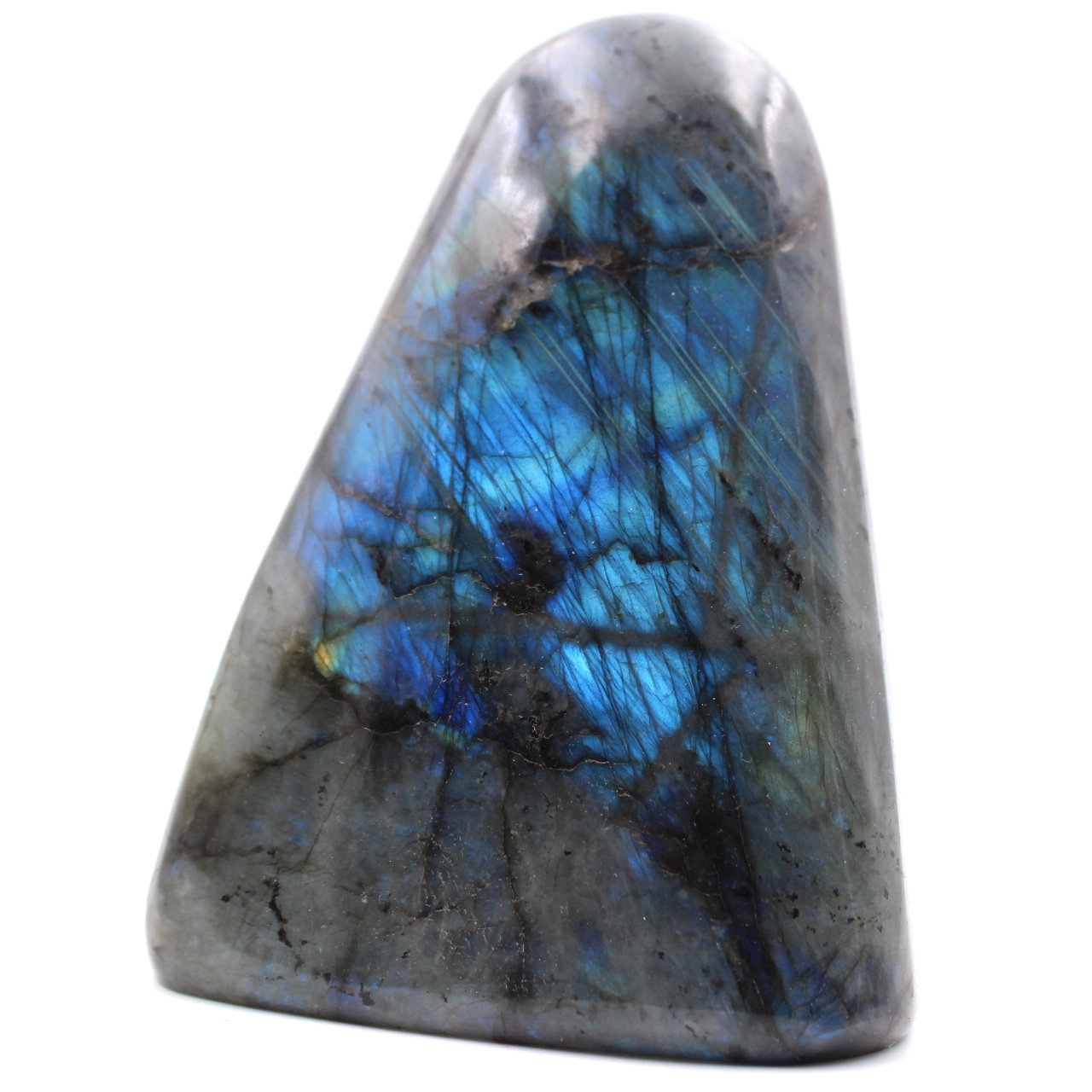Bloque de piedra labradorita para decoración y colección.